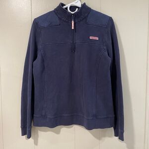Vineyard Vines Navy Shep Shirt Quarter Zip Pullover Sweatshirt Women’s Medium